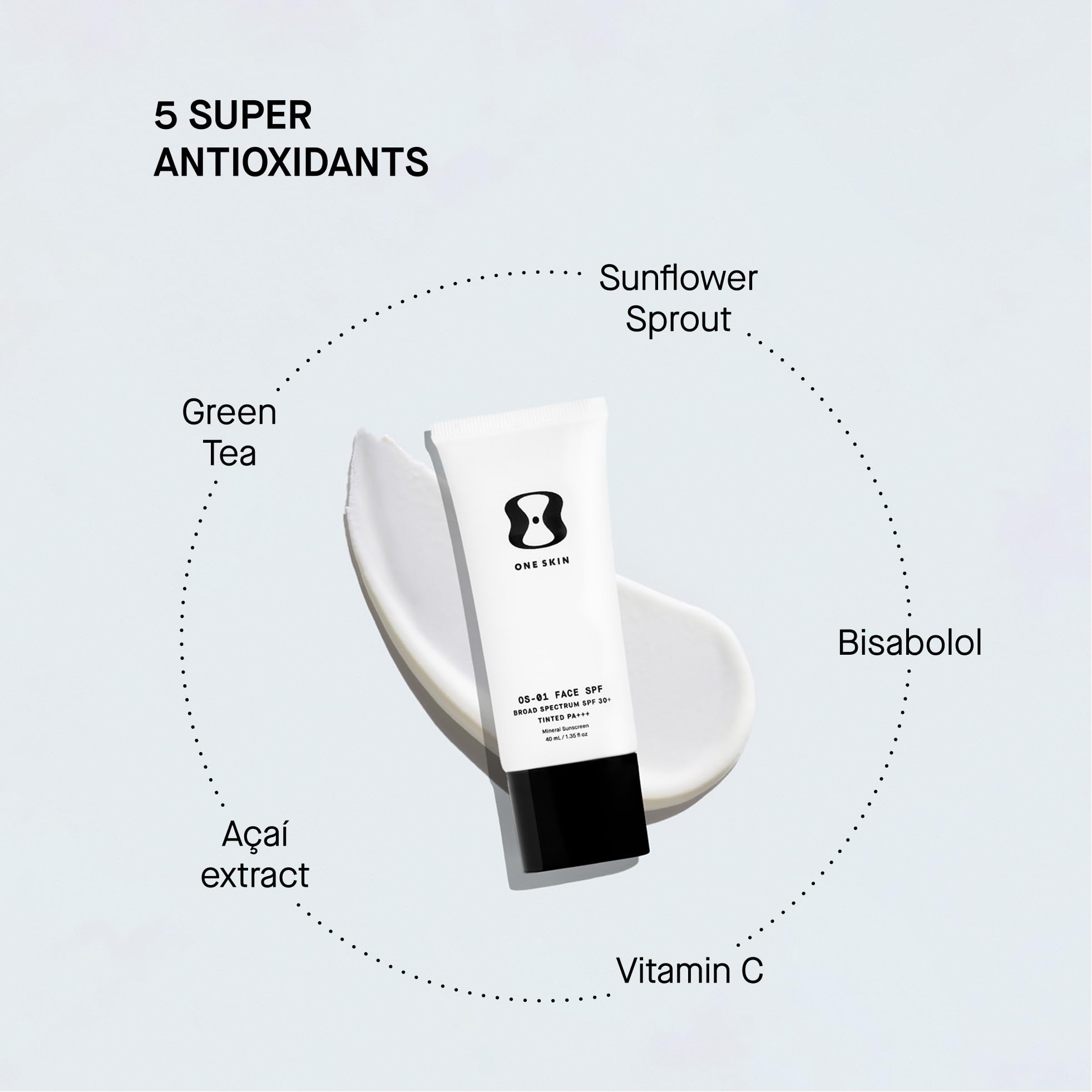 OneSkin FACE SPF OS-01 Crème solaire minérale avec peptides à large spectre SPF 30+ – Scientifiquement prouvé pour protéger la peau