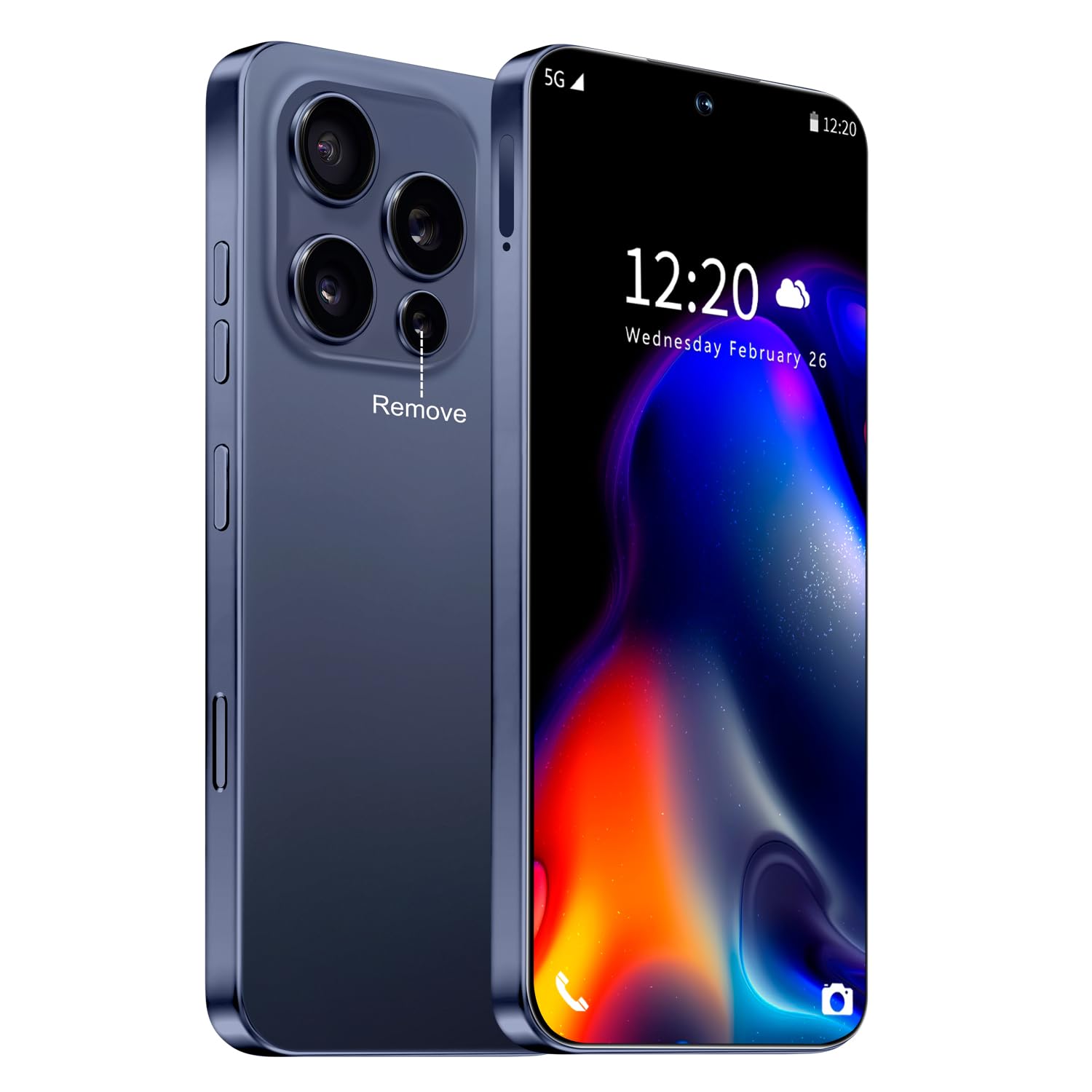 Fadnou 16PROMA X Unlocked Phone, 6.99inch HD AMOLED Screen Smartphone, Battery 7000mAh Cell Phone, Android 14 16+512GB with 128GB Memory Card, Face ID
