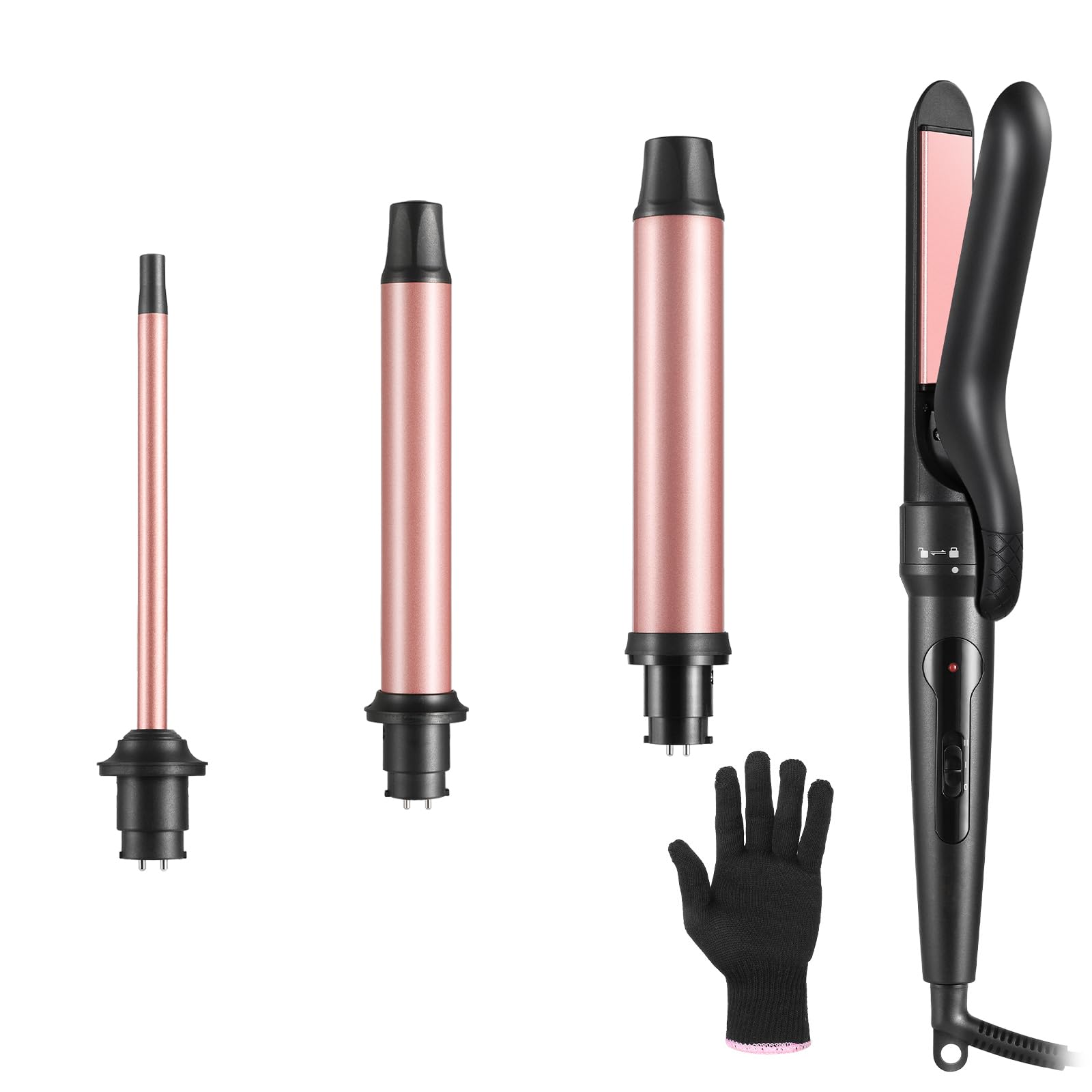 4 in 1 Curling Iron with Interchangeable Ceramic Barrels