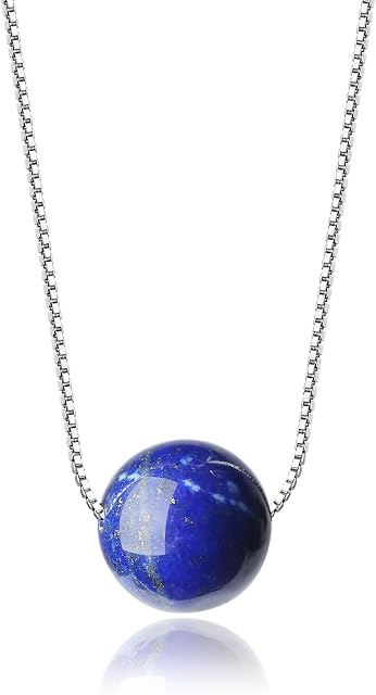 COAI Women's Gemstone 925 Sterling Silver Necklace for Ladies 45cm