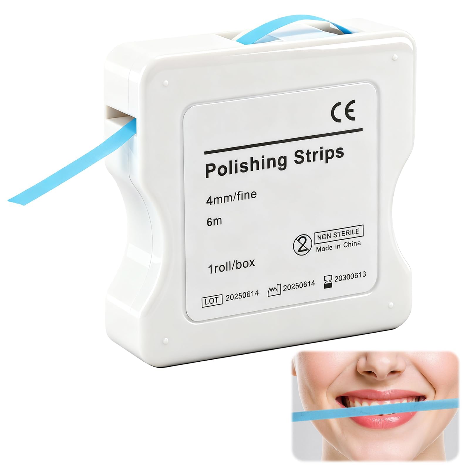 Papel de lija interdental 6 m arena fina rollo resina pulido dental
