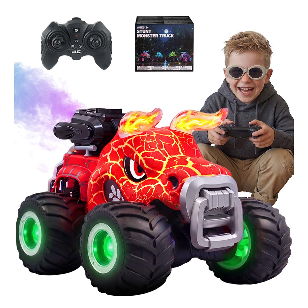 BEZGAR Monster Truck Toys, 1:18 Remote Control Monster Truck, Red