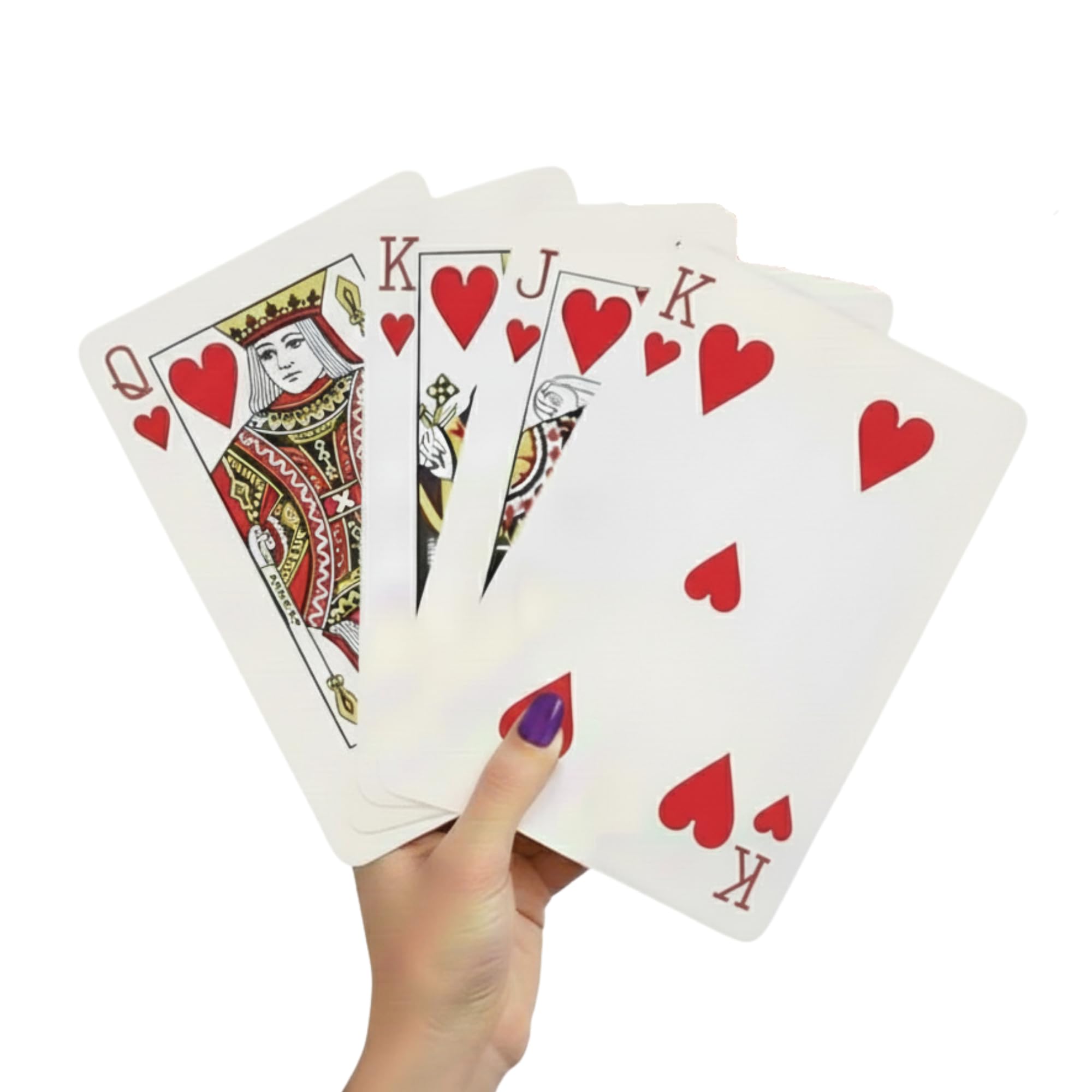 FUN FABLES® Giant Waterproof Playing Cards | Large 17×12cm Playing Cards | 52 Plastic-Coated Decks for Family Party Games, BBQs, Garden Fun & Indoor/Outdoor (2, 17 cm x 12 cm)