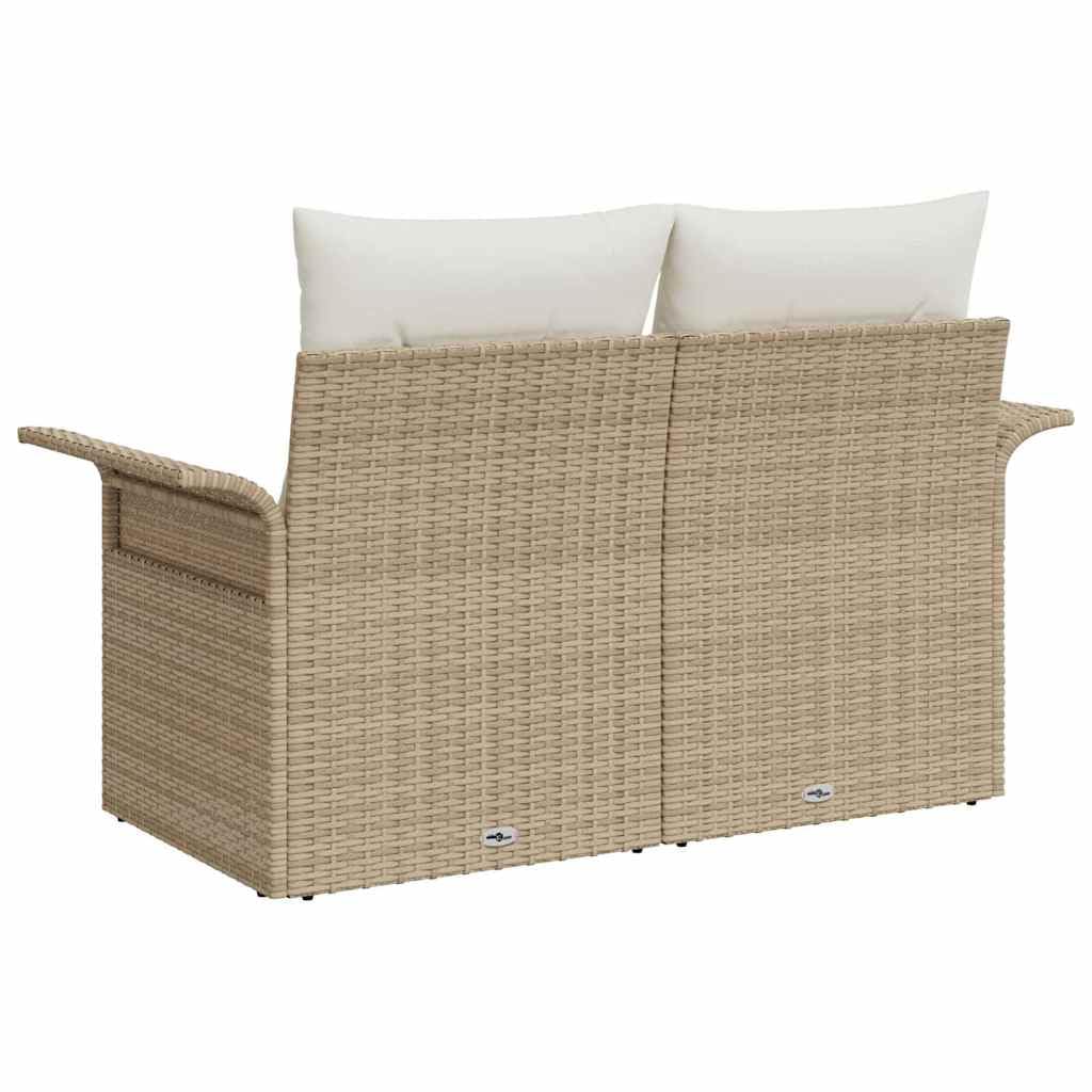 vidaXL Sofa Ogrodowa z poduszką Beżowy 141 x 62 x 69cm polirattan