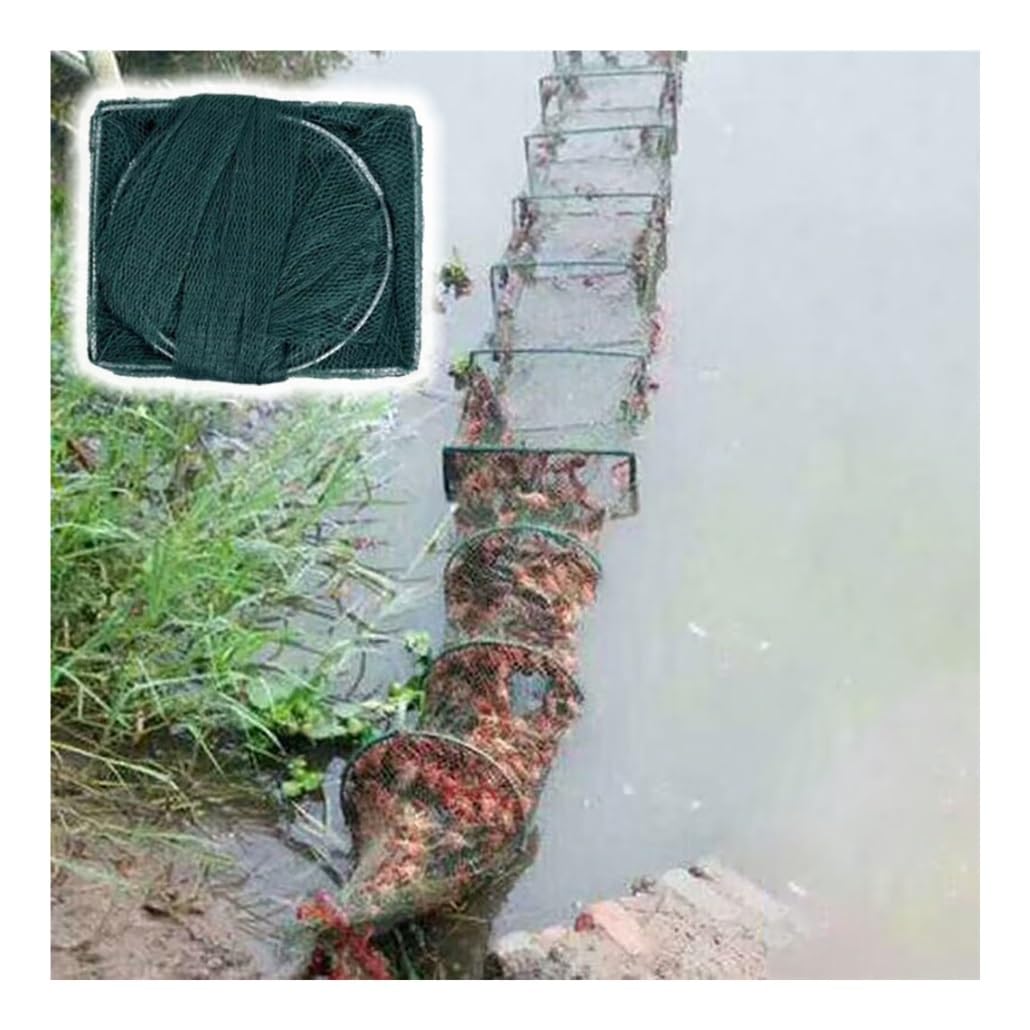 Trampa for camarones y cangrejos de 7,9 a 52,5 pies de Largo, trampas for Peces, Red de Pesca de Agua Salada, Captura automáticamente más Peces fácilmente