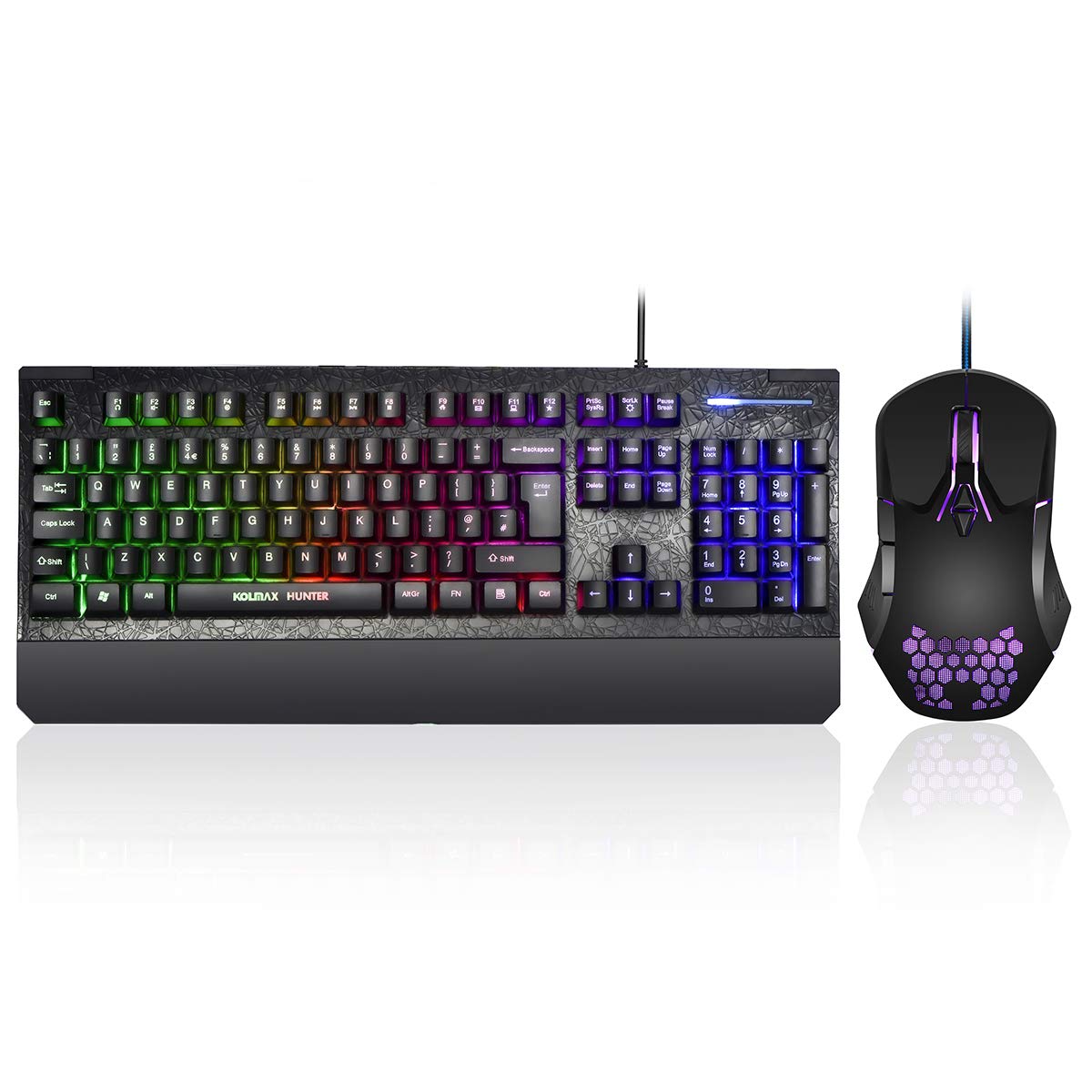 Buy Gaming Keyboard and Mouse Combo Colorful lights Rainbow LED Backlit
