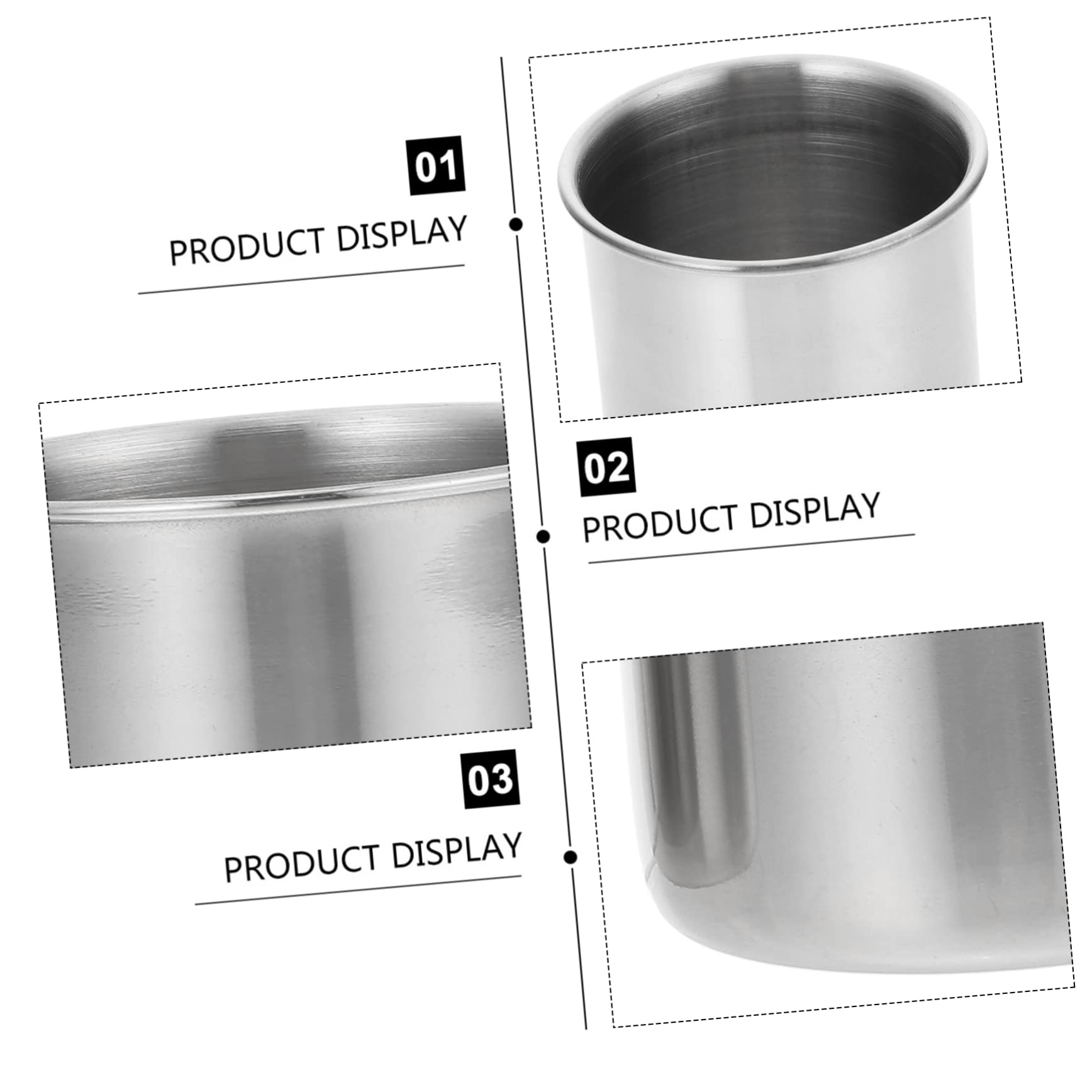 Cabilock 50ml Stainless Steel Medicine Cups 6pcs Measurement Cups for Home Restaurant Lab Use