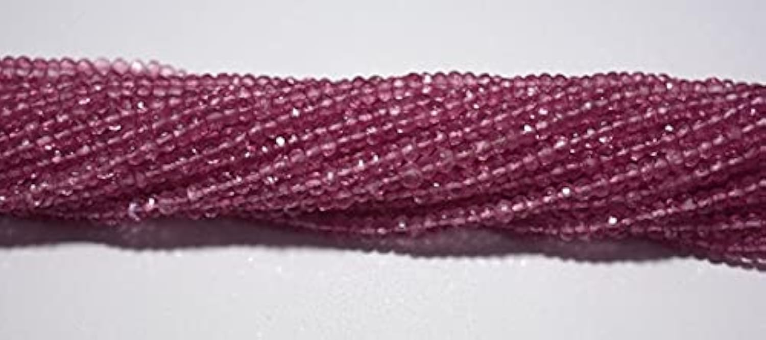 Perles en quartz rose 4mm rondelle facettée pour création DIY
