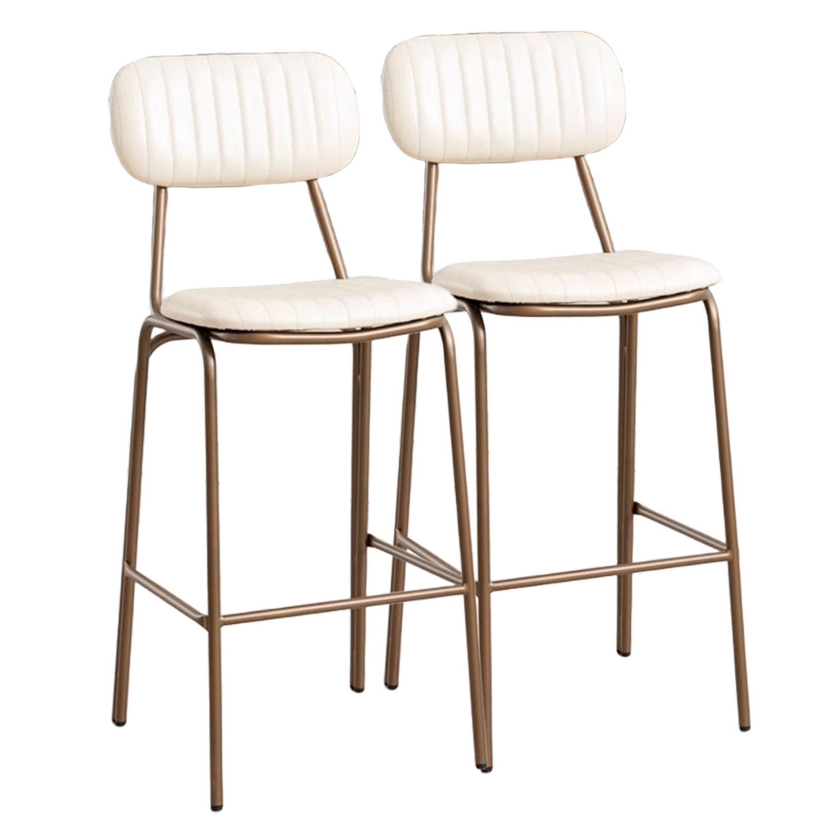 Tabourets de bar avec dossier lot de 2 chaises hautes de cuisine en métal