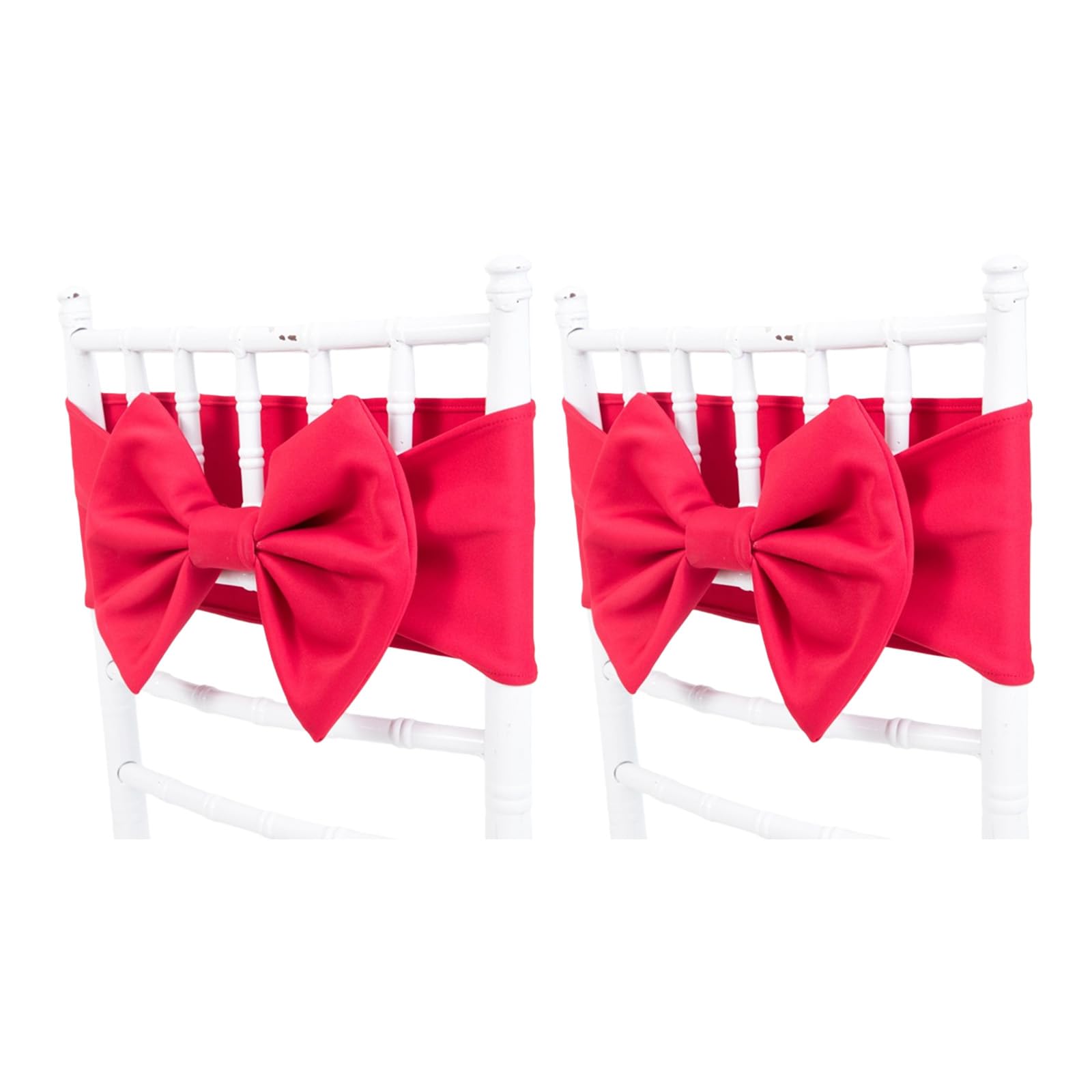 Chair Bows Tie Chair Back Sashes Decors Set of 2 for Weddings and Parties Event for Enhancing Venues Elegances Elastic Stretchable Tie
