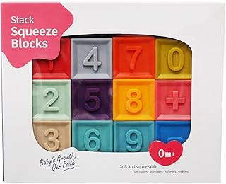 مجموعة مكعبات بناء من بلاستيك بي في سي، ألعاب بناء متينة وممتعة للأطفال - متعددة الألوان