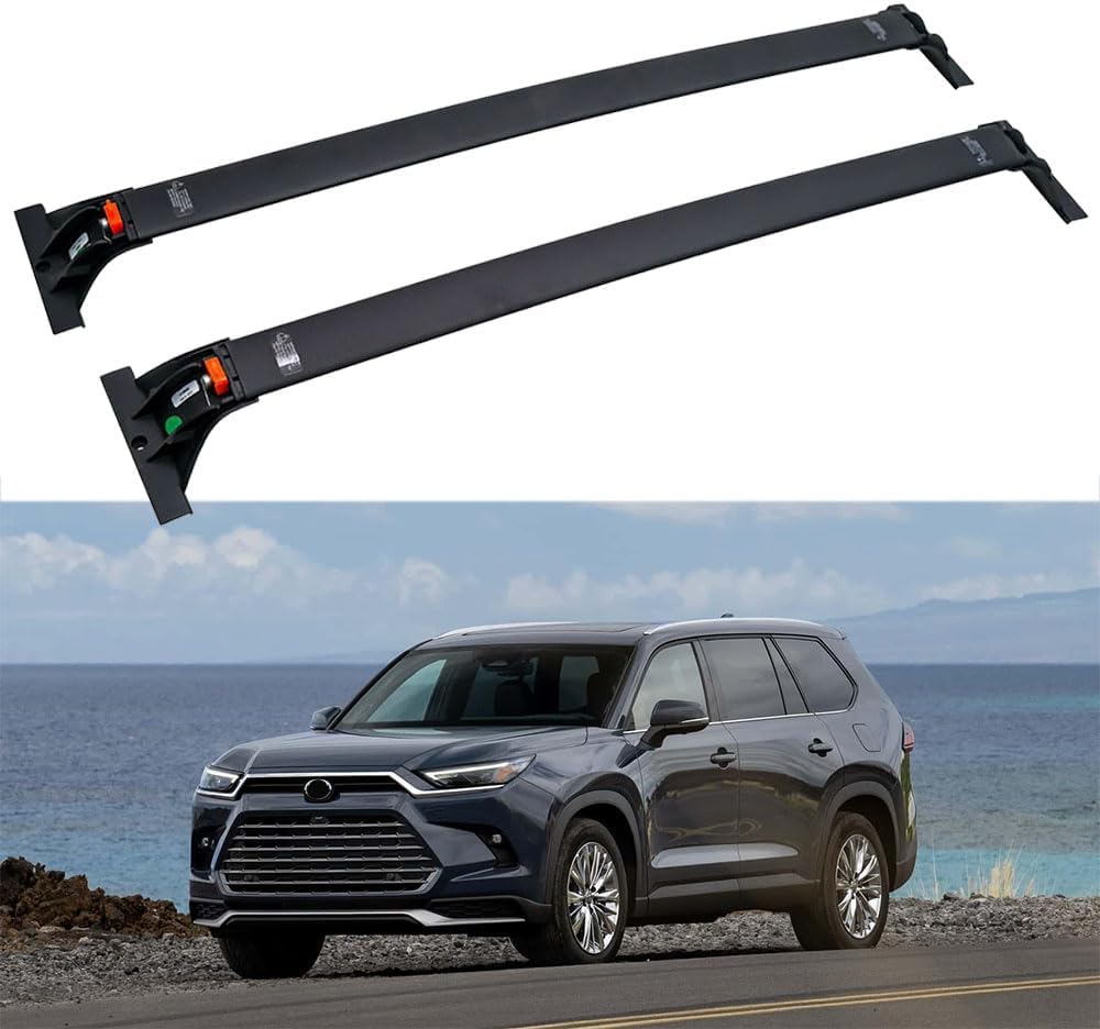 Upgrade Roof Rail Rack Cross Bar Crossbar Fits for All New Toyota Grand Highlander 2024 2025, 2Pcs Aluminum