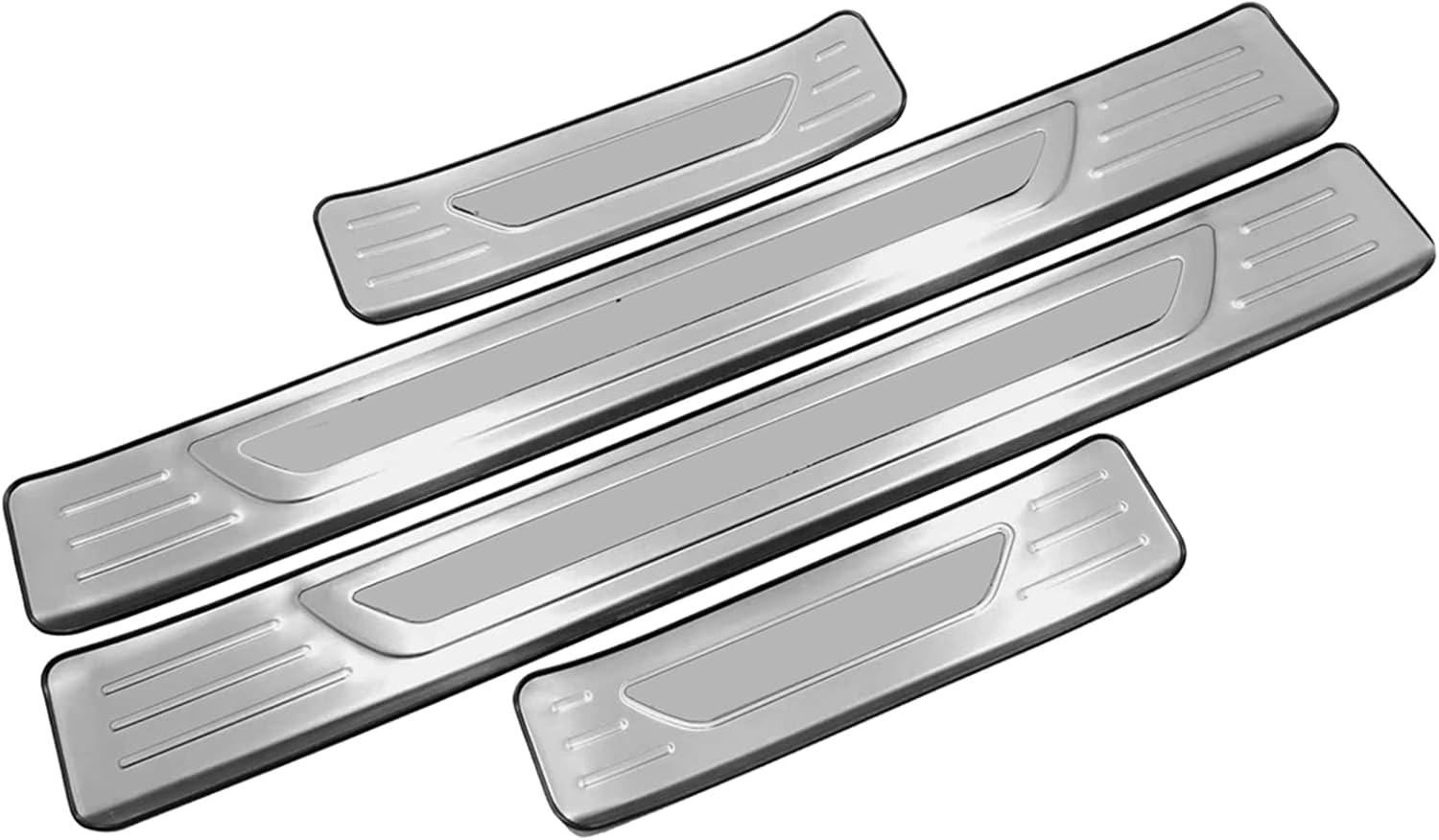 ITrims for Tesla Model Y 2020 2021 2022 Car Accessories Door Sill Plate Cover Trim Strip Car Door Edge Guards Protectors Decoration Stainless Steel (Outer Matte 4PCS)