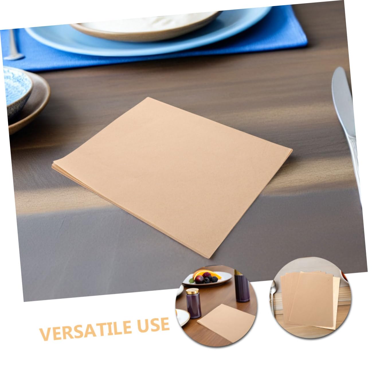 Papier de Cuisson Absorbant Gras Khaki 500 Pièces pour Pâtisserie