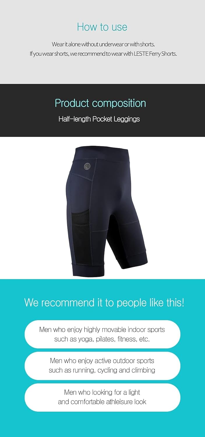 LESTE SkinWrap Cargo 5 – Mens Compression Pants Quick Dry Running Tights Lightweight Workout Leggings Training Sports - Image 8