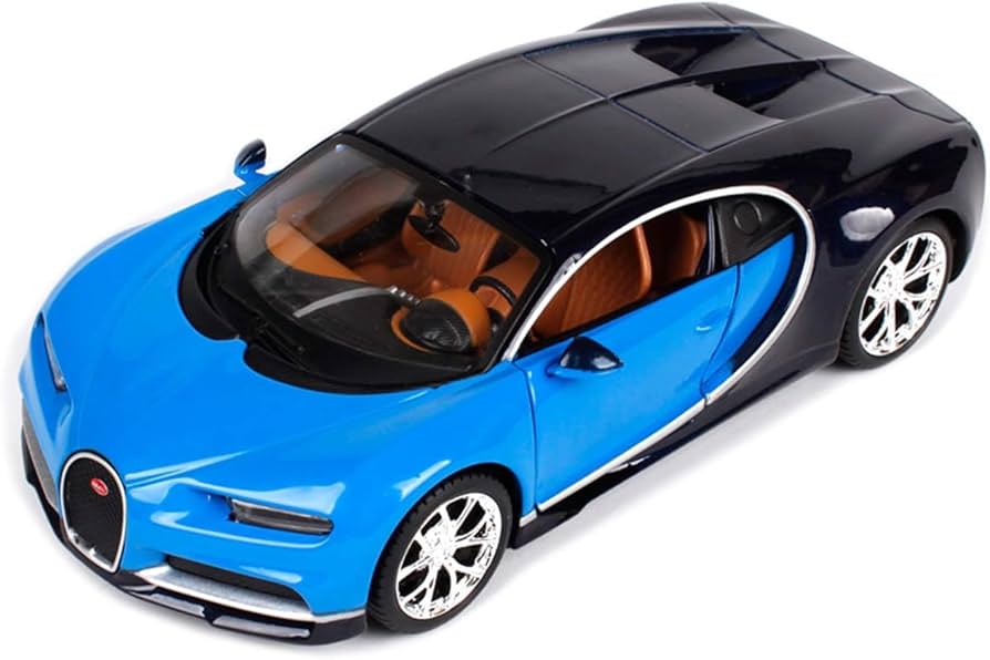 Amazon.com: Bugatti Chiron Blue and Dark Blue 1/24 Diecast