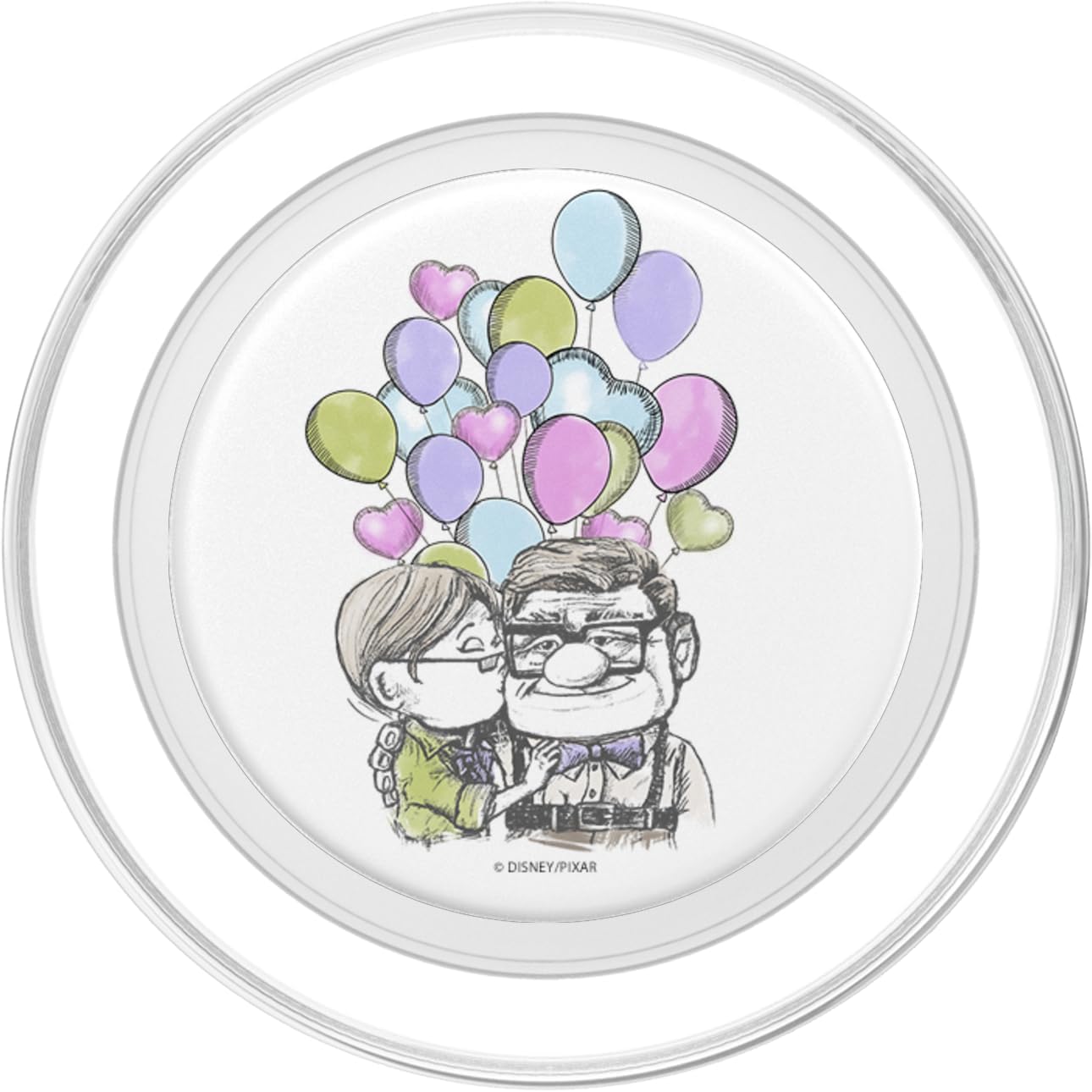 Disney Pixar Up Carl Ellie Kiss with Balloons PopSockets PopGrip for MagSafe