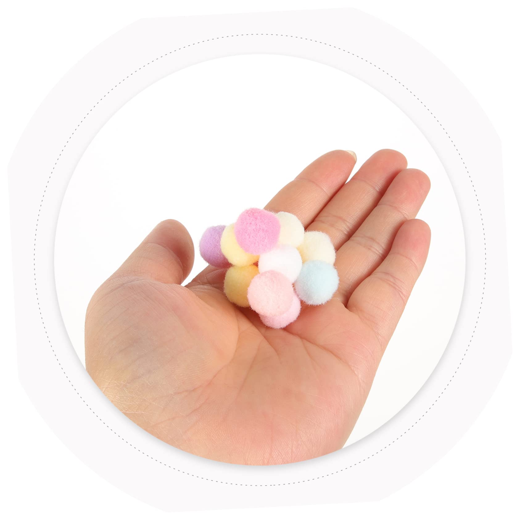 SHINEOFI 5sätze Pompon-bälle Mit Augen Für -bastelprojekte Bunte Flauschige Bälle Für Kreative Dekorationen Kunst Und Handwerk Bastelset Für Junge Mädchen Und Erwachsene