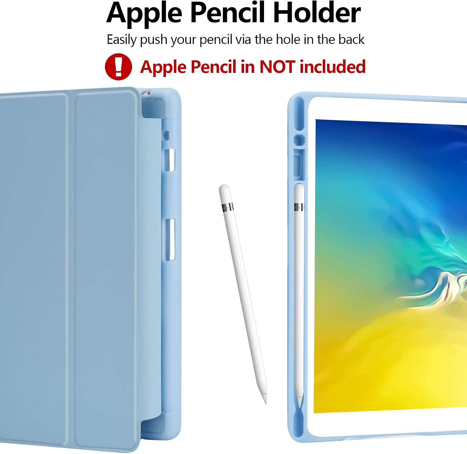 COO Case Compatible with iPad 9th/8th/7th Generation Case, iPad 10.2 inch Case with Pencil Holder, Protective Case with Soft TPU, Auto Wake/Sleep, Cover for iPad Case 2021/2020/2019