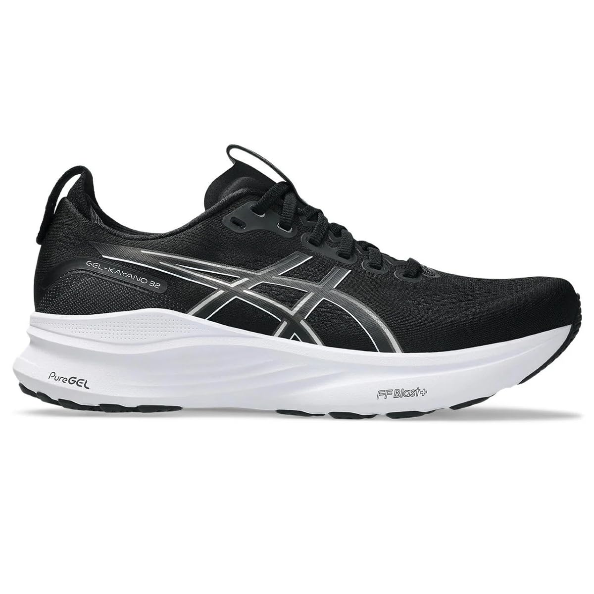 ASICS Herren Gel-Kayano 32 Sneaker, Black White, 42 EU
