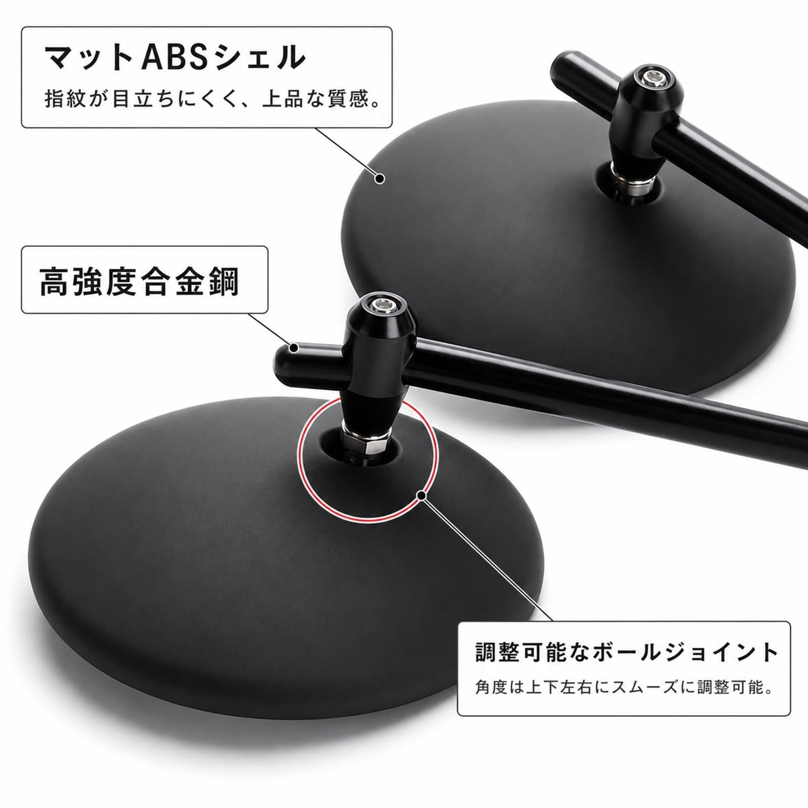 Amazon | MAKGAGAAI 汎用バイクミラー 大視野ミラー 丸型ミラー
