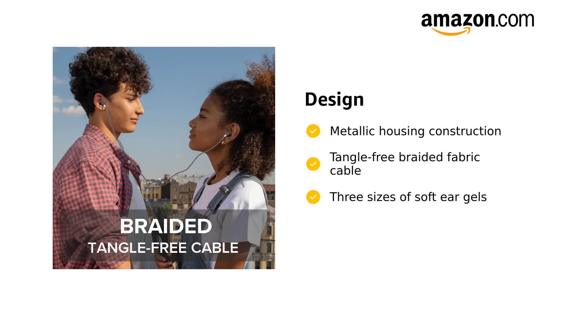 Amazon.com: COBY Noise Isolating Metal Wired Earbuds| Wired