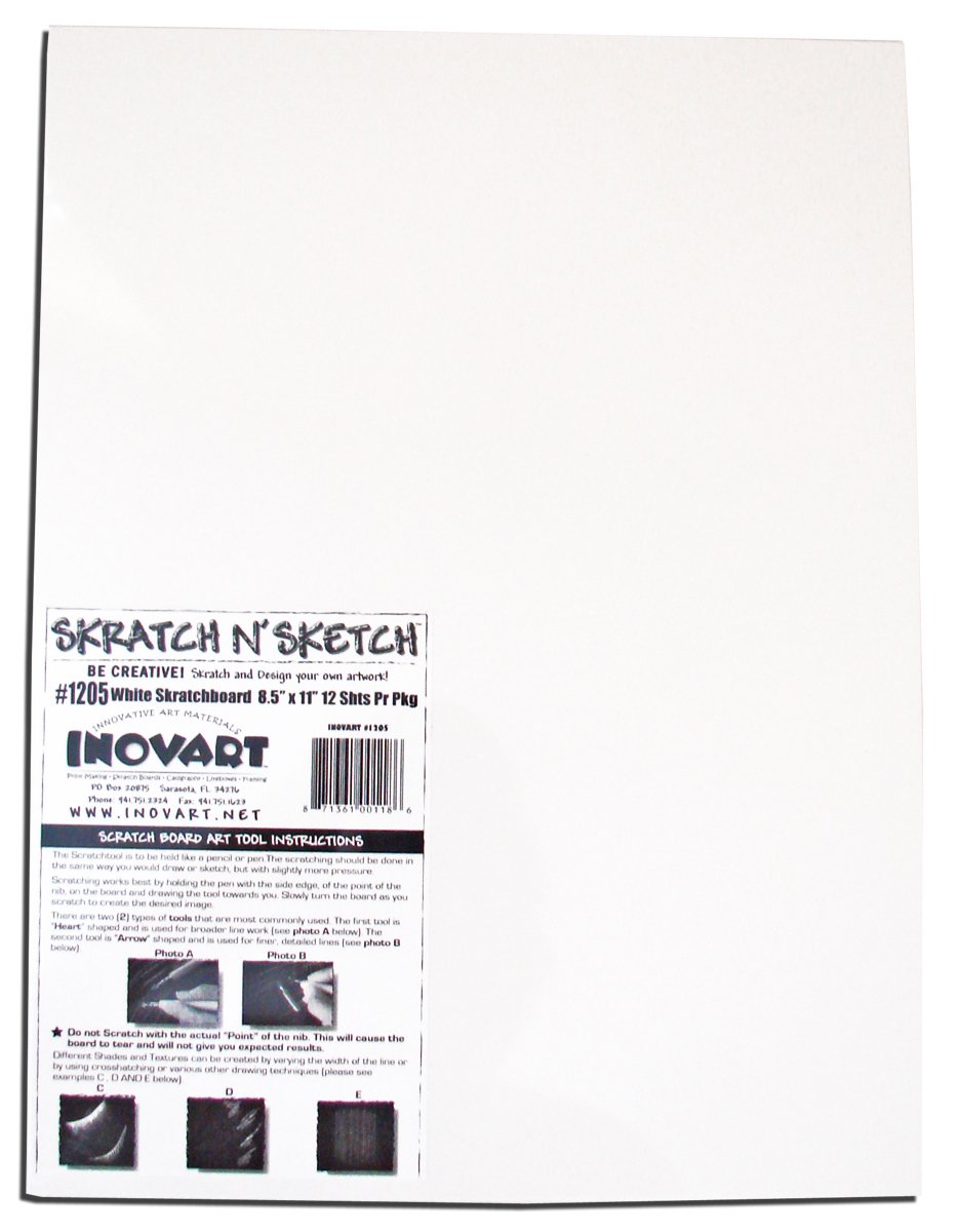 Inovart White Scratchboard