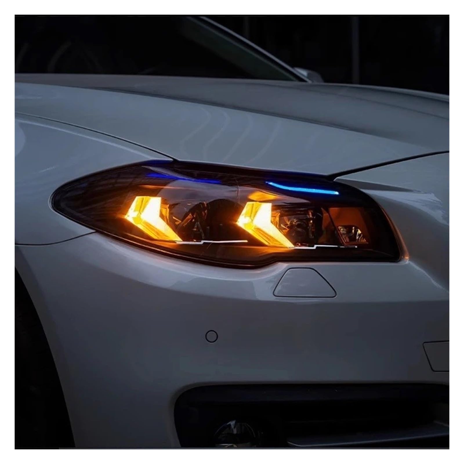 Adatto per BMW Serie 5 F10 F18 2010-2017 Gruppo fari Anteriori Luci diurne Conversione lampade proiettore bio-ottiche (B)
