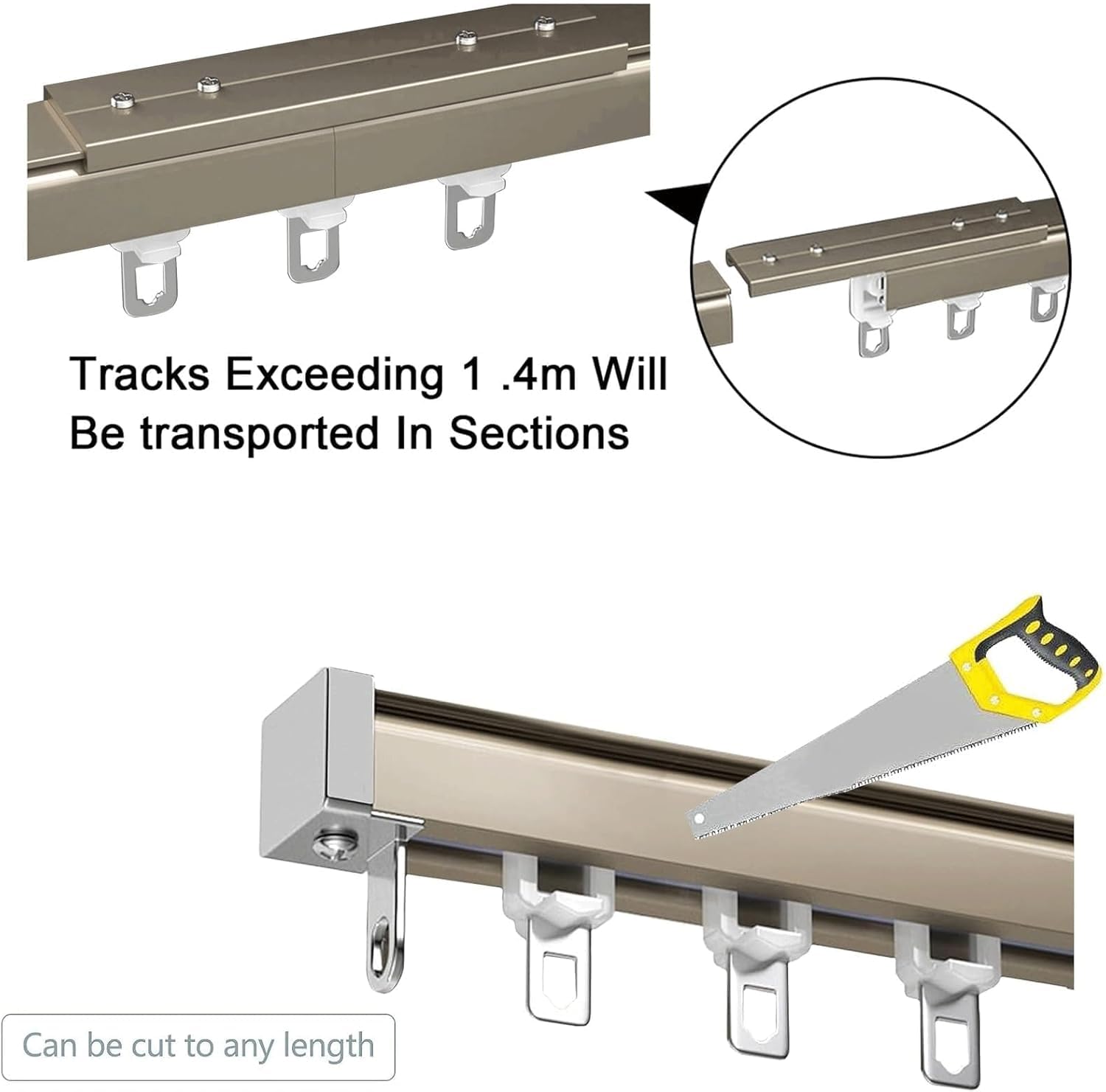 Kit binario per tenda da soffitto in alluminio per tenda scorrevole per divisorio o privacy in ufficio