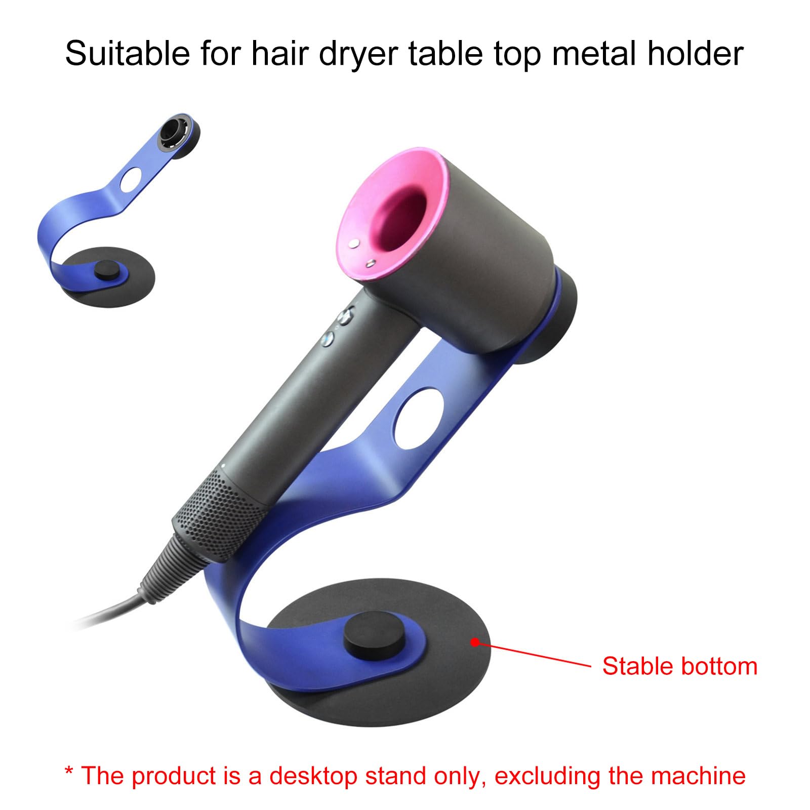 Adrosstoller Hair Dryer Holder for HD08 HD15 HD16 Desktop Stand Stable Metal Stand with Antiskid Pad for Bathroom Organization