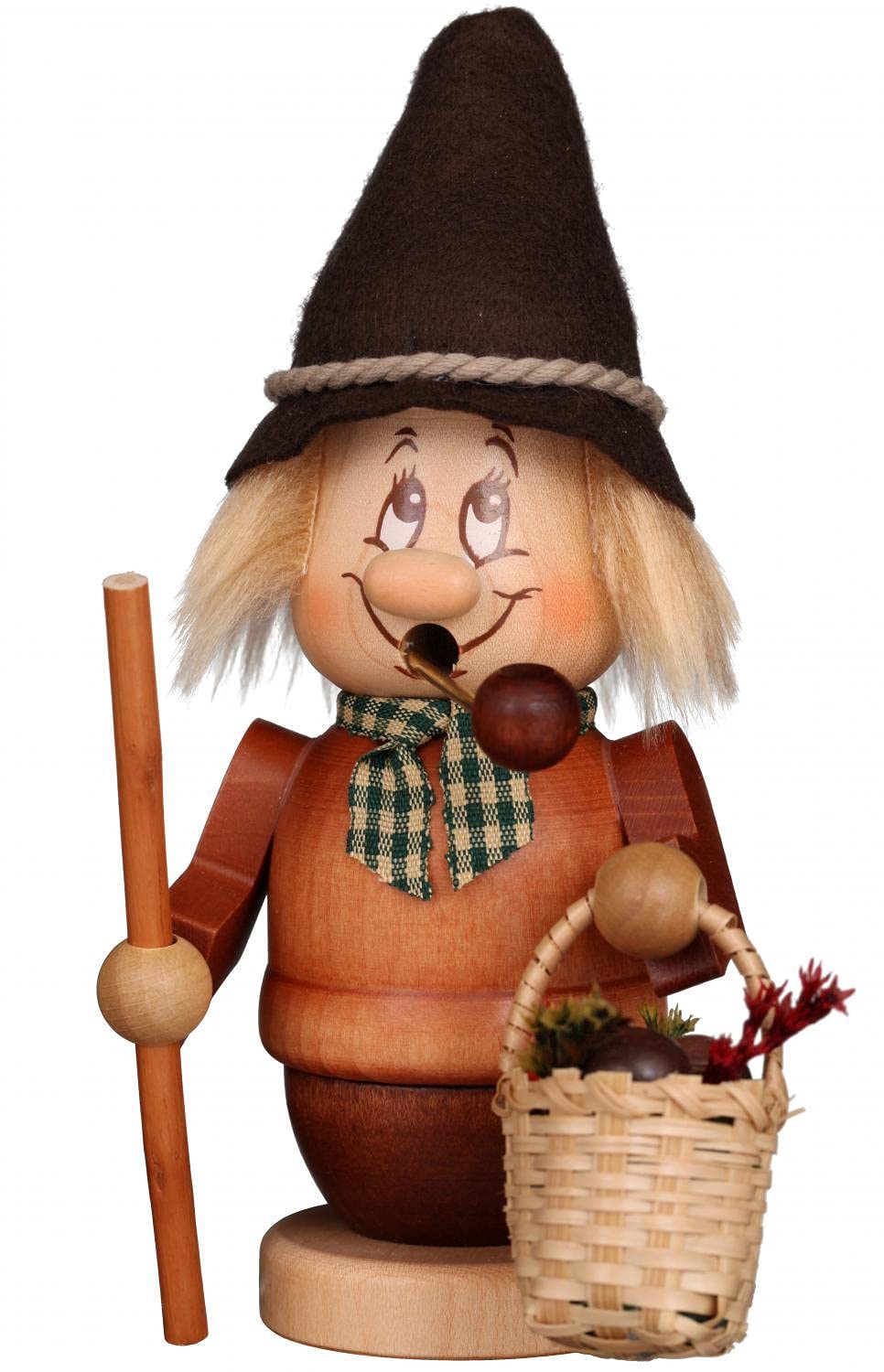 Christian Ulbricht Räuchermännchen Miniwichtel Pilzsammler - 15,5 cm