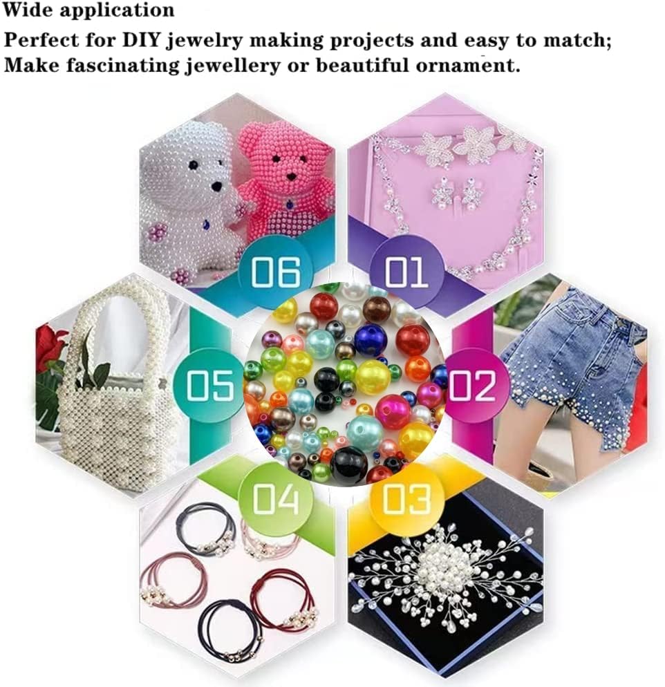 2000pcs Pearl Beads for Crafts 4mm Resin Pearl for Jewelry Making Round Bulk Pearls Beads with Hole for Sewing Crafts Decoration Necklaces Bracelets Earrings Making(Gold Yellow) - Image 7