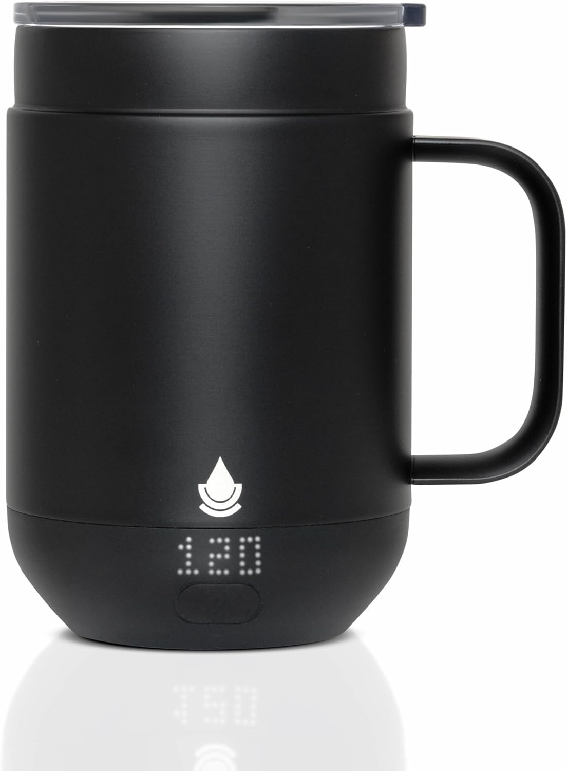 Ciups Smart Heated Coffee Mug, 16 oz, 4-Hour Battery Life, Cup Warmer, Self Heating, Temperature Control, LED Display, Black