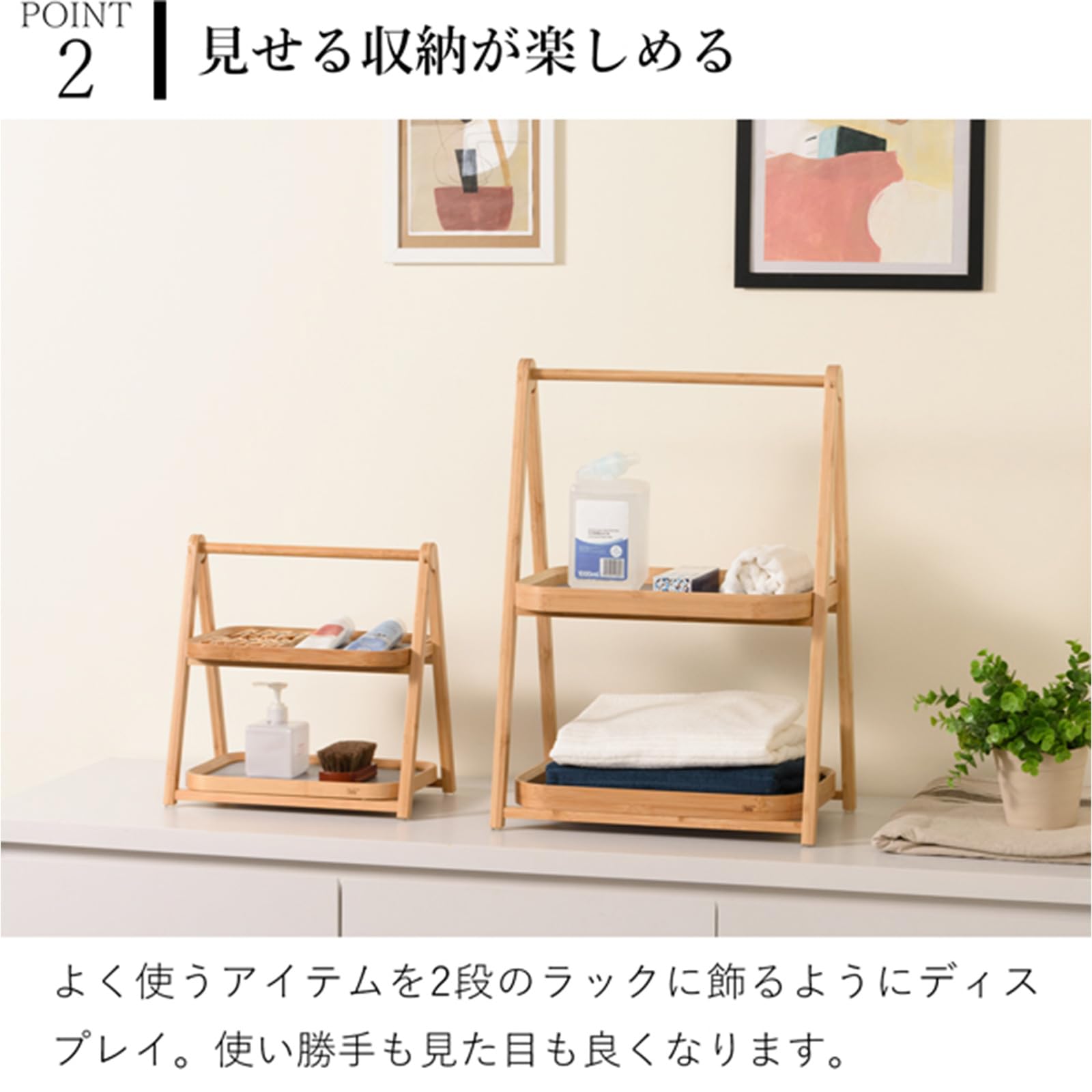Amazon｜GUDEE グディ 収納ラック 折りたたみ 2段 オープンラック 棚