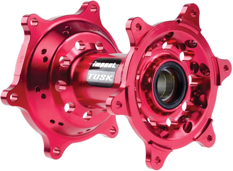 Tusk Impact Motorcycle Hub - Rear Red Compatible with Honda CRF450R 2002-2012/CRF450X 2005-2017/CRF250R 2005-2013