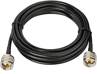 Superbat UHF Male PL-259 to UHF Male PL-259 Low Loss Digital Coax UHF Jumper Cable (6.56ft RG58) for HAM & CB Radio,Antenna Analyzer,Dummy Load,SWR Meter