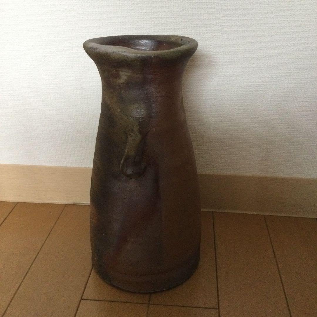 備前焼 花瓶 共箱 的野求
