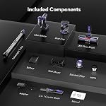 Cordless Vacuum Cleaner for Home, 80,000PRM Powerful 4 in 1 Lightweight Stick Vacuum with 2 Adjustable Suctions, Max 40 Mins Runtime, 2600mAh Rechargeable Vacuums (Purple Onion)