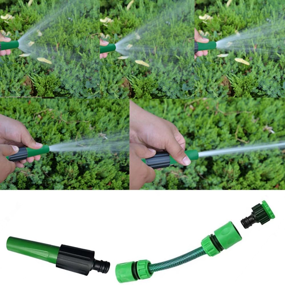 WESEN Gartenschlauch, 5 m/10 m/15 m/20 m/30 m/50 m, PVC-Schlauch, kein Auslaufen, kein Knicken, langlebig und leicht, 1,27 cm flexible Wasserschläuche mit Sprühdüsenanschlüssen für Outdoor/Hof/Rasen