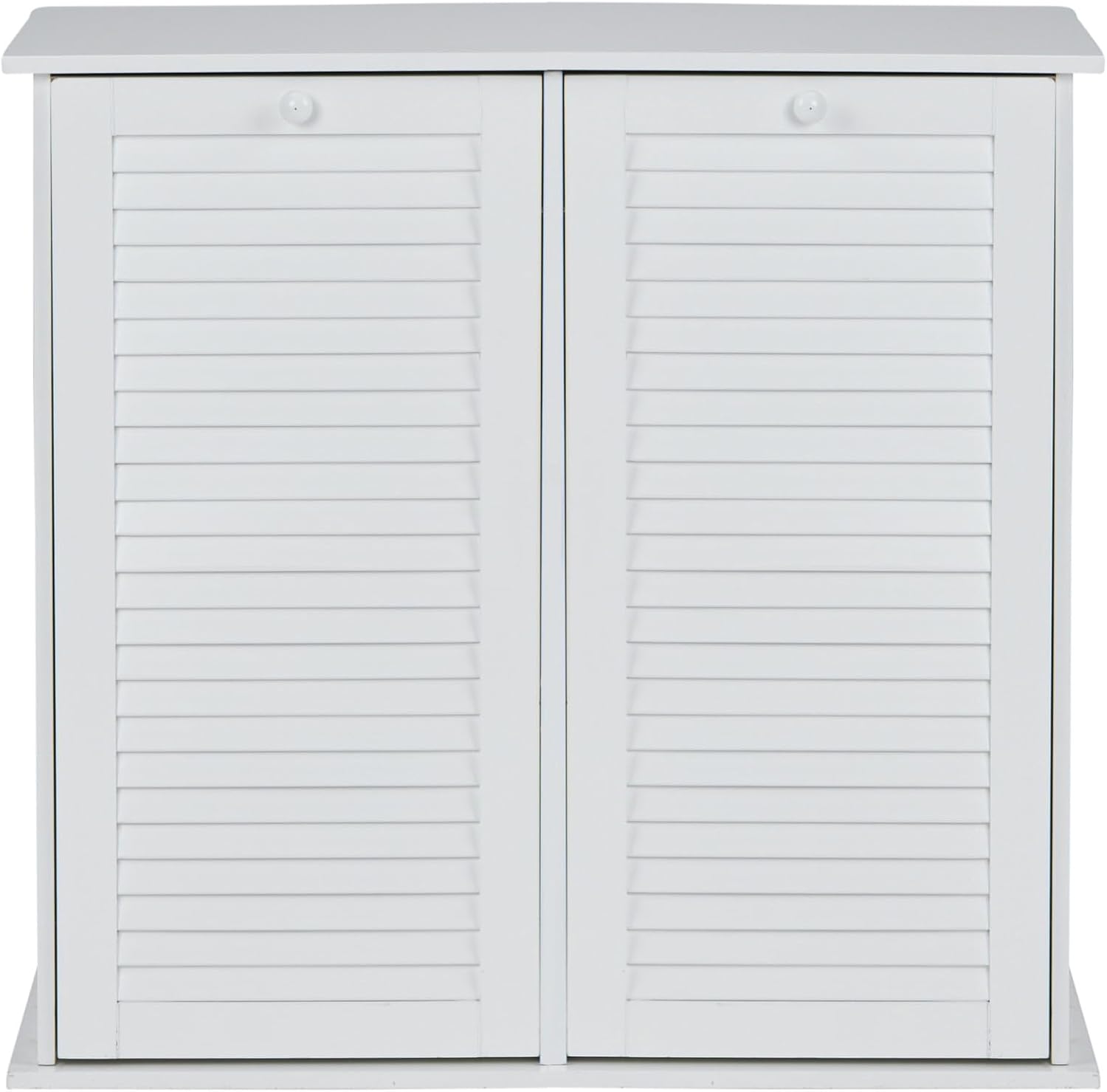 Assembled Household Essentials Tilt-Out Laundry Sorter Cabinet in a room setting.