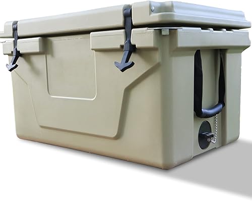 XIFAER Enfriador de hielo de 65 cuartos de galón, caja de hielo para exteriores, resistente para camping, deportes y actividades al aire libre