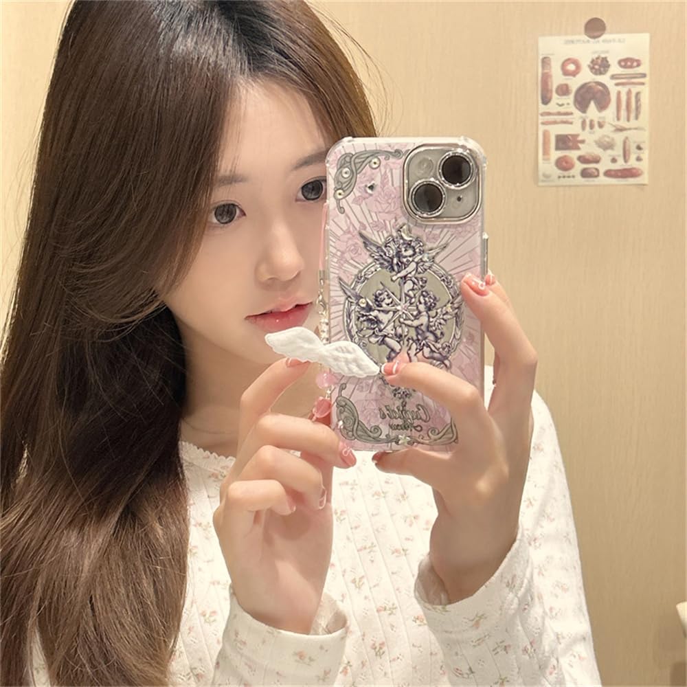 Amazon.co.jp: iPhone 14 ケース、かわいい ラブリー 中世 レトロ