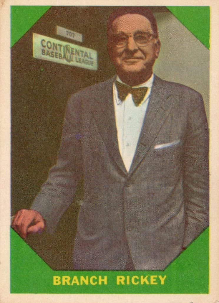 Branch Rickey Baseball Greats Vintage Baseball Card - 1960 Fleer Baseball Card #55 (Executive) Free Shipping