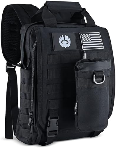 Miniatura 5 de Antorcha MOLLE Portabidón Resistente al Agua Utilidad Diaria EDC Gear Negro