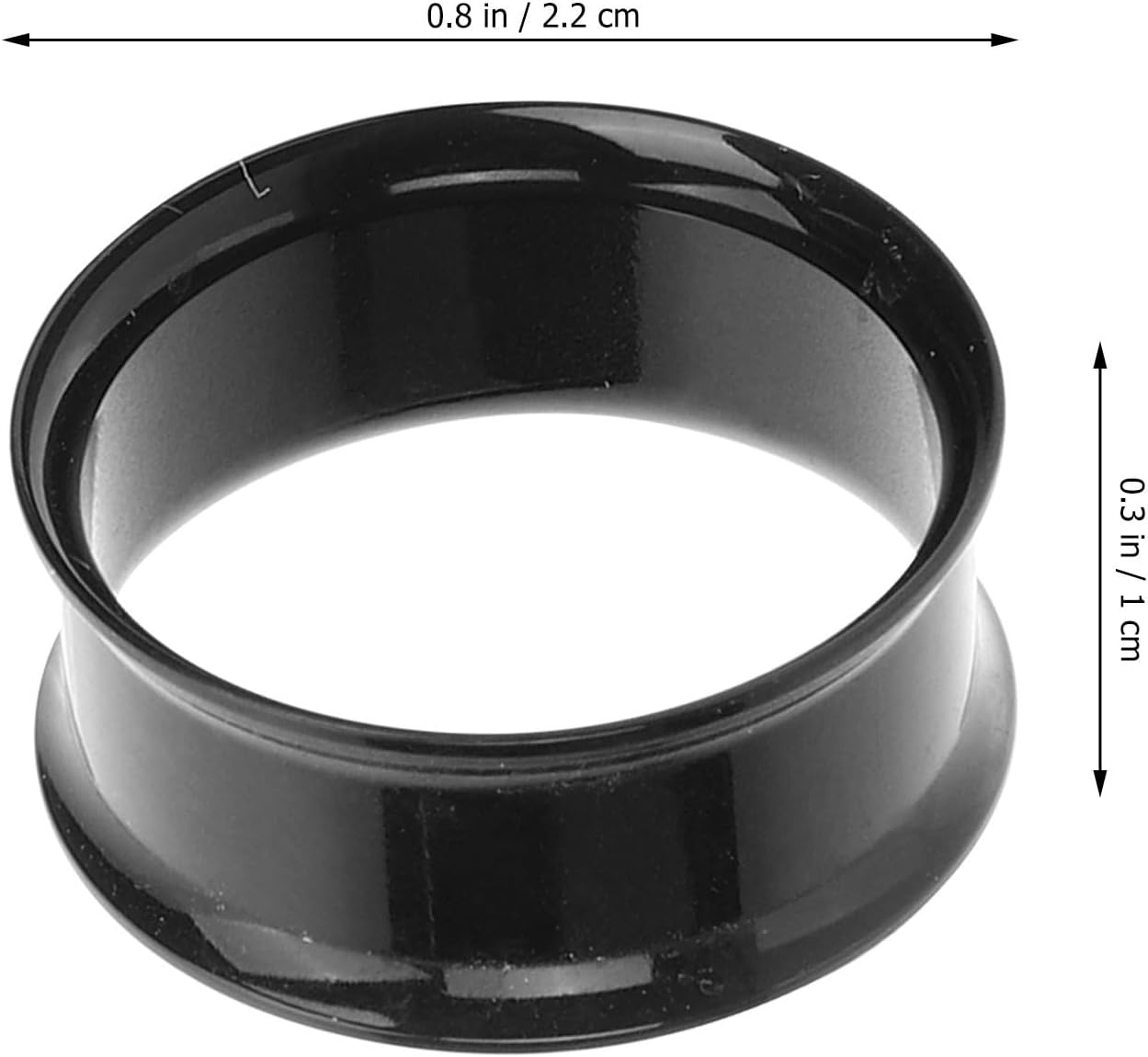 4pcs Acrylic Ear Stretcher Expander Black for Men Beginner Gauging
