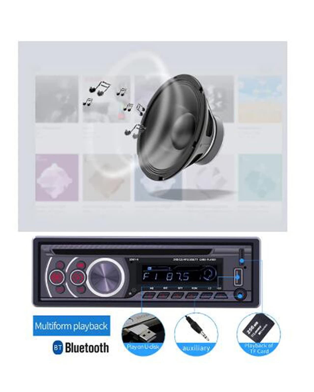 Amazon | カーラジオカーステレオ CD プレーヤー - Din Bluetooth