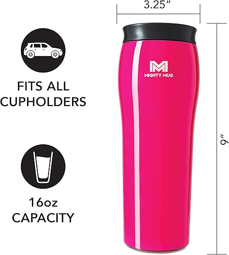 Miniatura 6 de Mighty Mug La taza Untippable  Agarres cuando se golpea, levanta para sorbos  Vaso aislado de acero inoxidable  Apto para portavasos  Regalos para