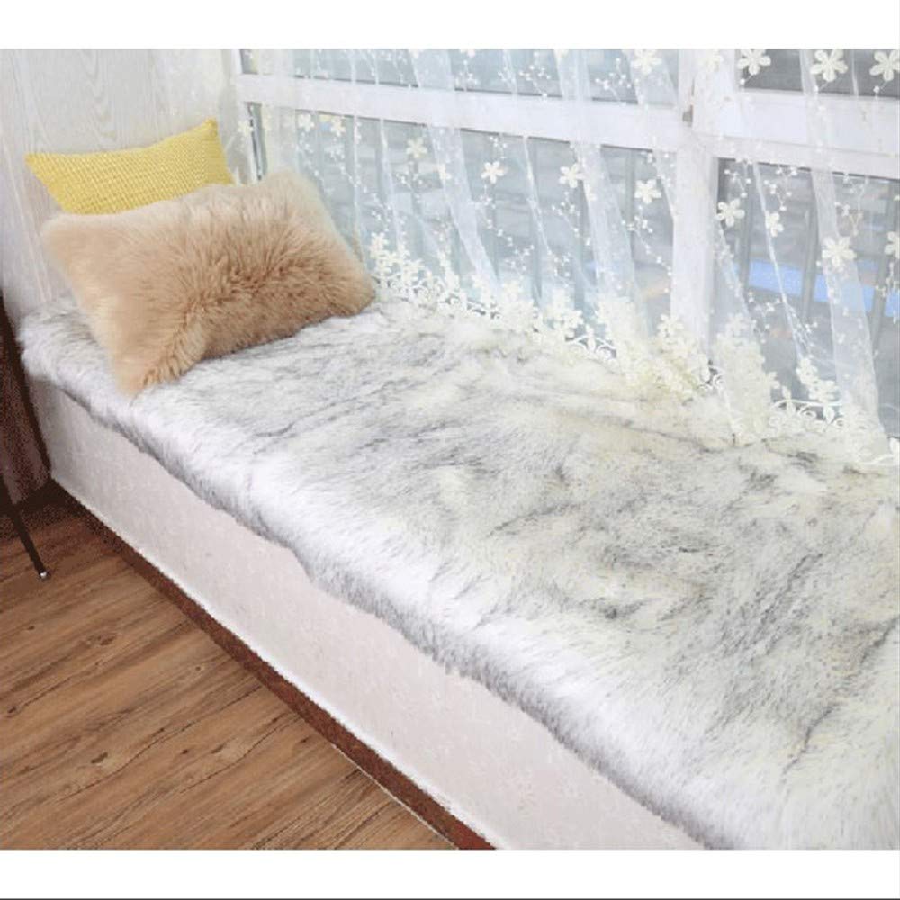 Ylxd Faux Fur Sheepskin Style Rugs Faux Lambskin Rug Soft Fluffy Fur Carpet Anti-Skid Bedroom Rugs For Chair Bed Sofa Floor Anti Skid Yoga Carpet, Bay Window Pad