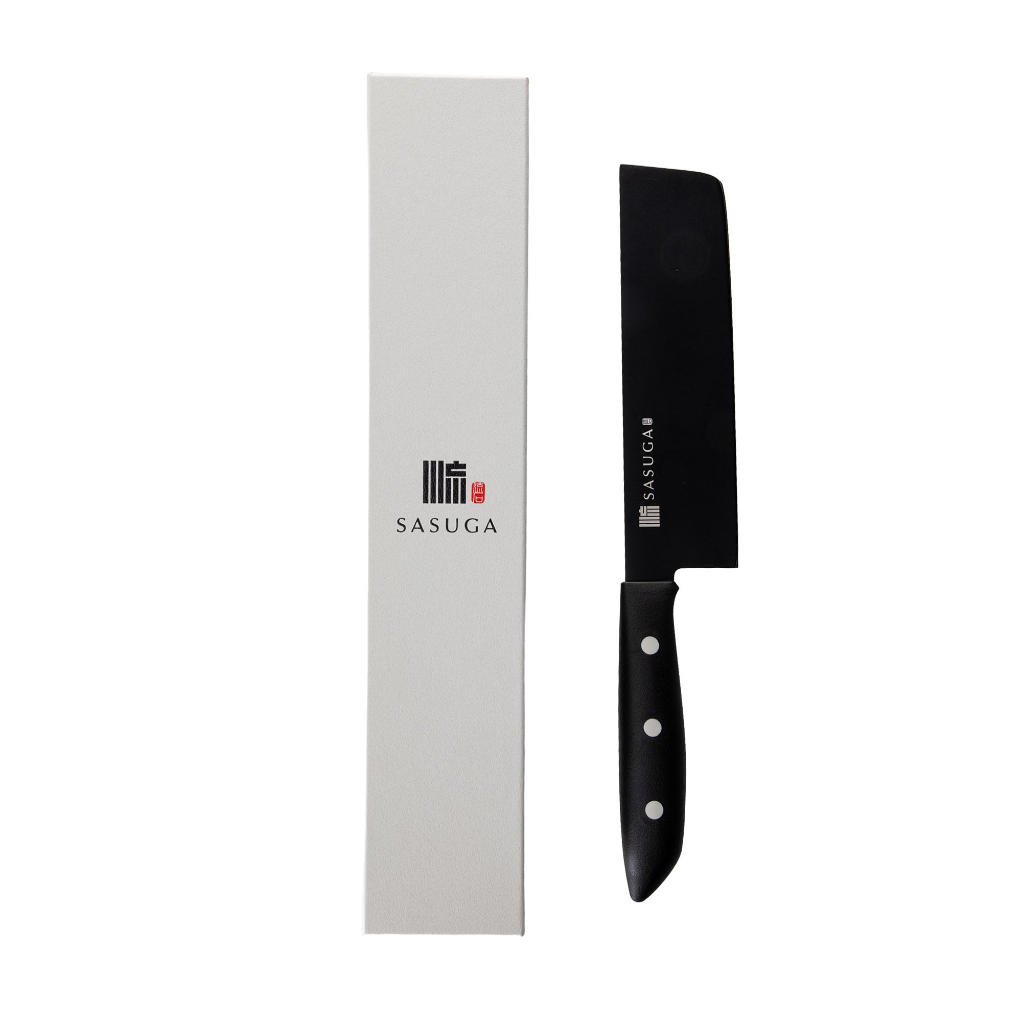 SASUGA Leggero Coltello giapponese Nakiri per verdure da 165 mm – Prodotto in Giappone | Acciaio inossidabile al molibdeno-vanadio | Lama a filo piatto per un taglio preciso delle verdure