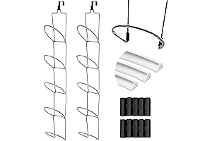 Livememory 10-Pack Black Hanging Hat and Wig Rack